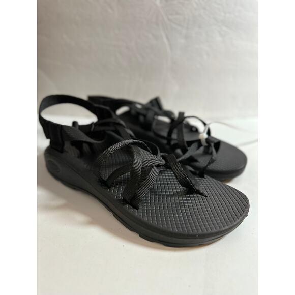 Chacos Z/Cloud X2 Solid Black Waterproof Casual Sandals Size 9 - Picture 2 of 6